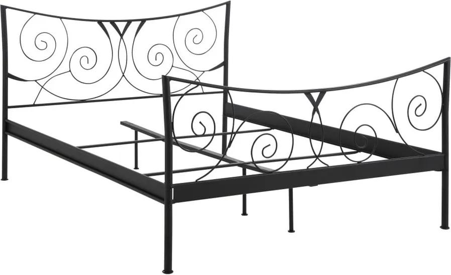 Čierna dvojlôžková kovová posteľ Støraa Isabelle, 180 × 200 cm