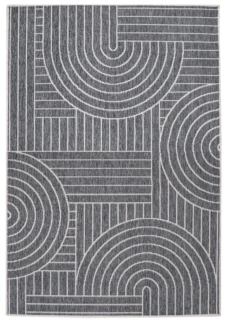 Dekorstudio Obojstranný koberec na terasu DuoRug 5842 - sivý Rozmer koberca: 200x290cm