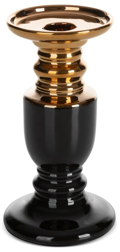 KERAMICKÝ SVIETNIK LARI 9X9X17 CM ČIERNA