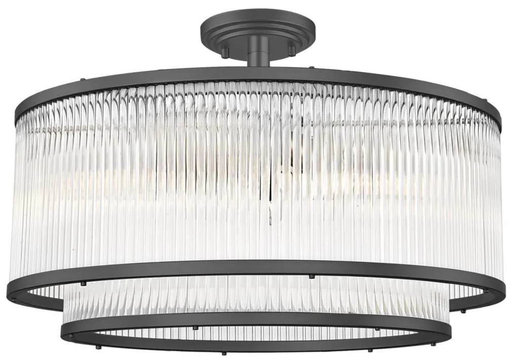 Zuma Line C0528-06H-P7AC - Luster na tyči SERGIO 6xE14/60W/230V čierna