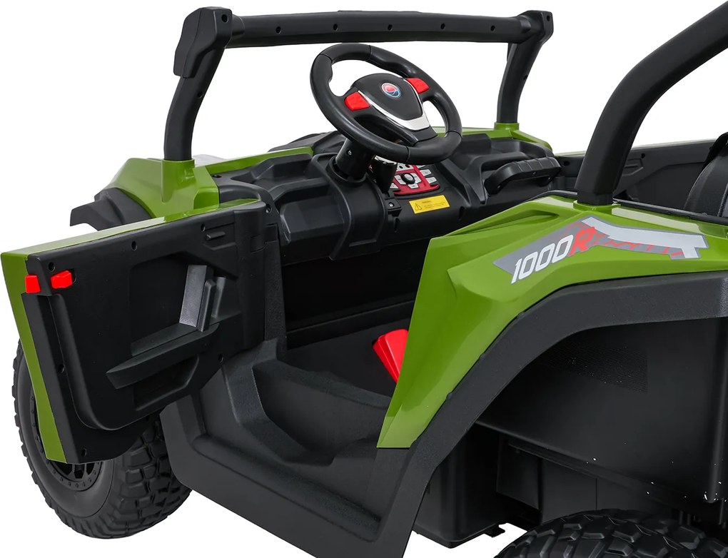 Ramiz Elektrická bugina Gravity pre deti zelená + pohon 4x4 + diaľkové ovládanie