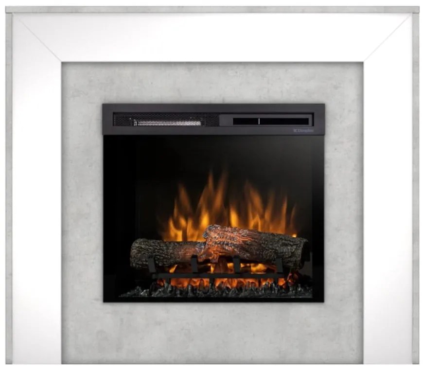 Elektrický krb Zuni 23 beton/biely