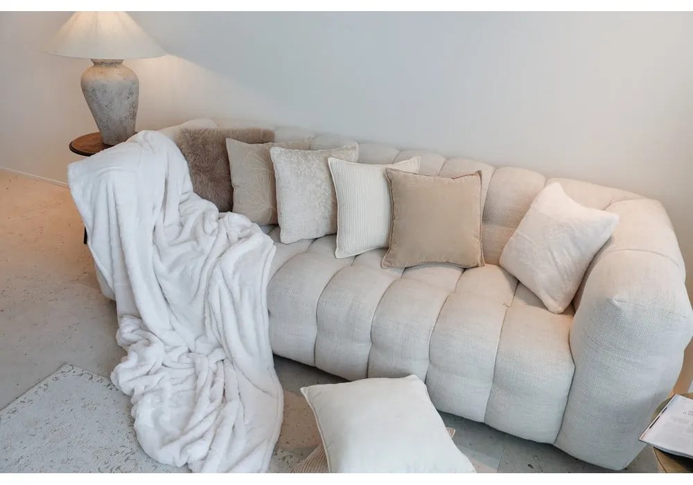 Bielobéžová deka z umelej kožušiny 150x200 cm Ruby – Tiseco Home Studio