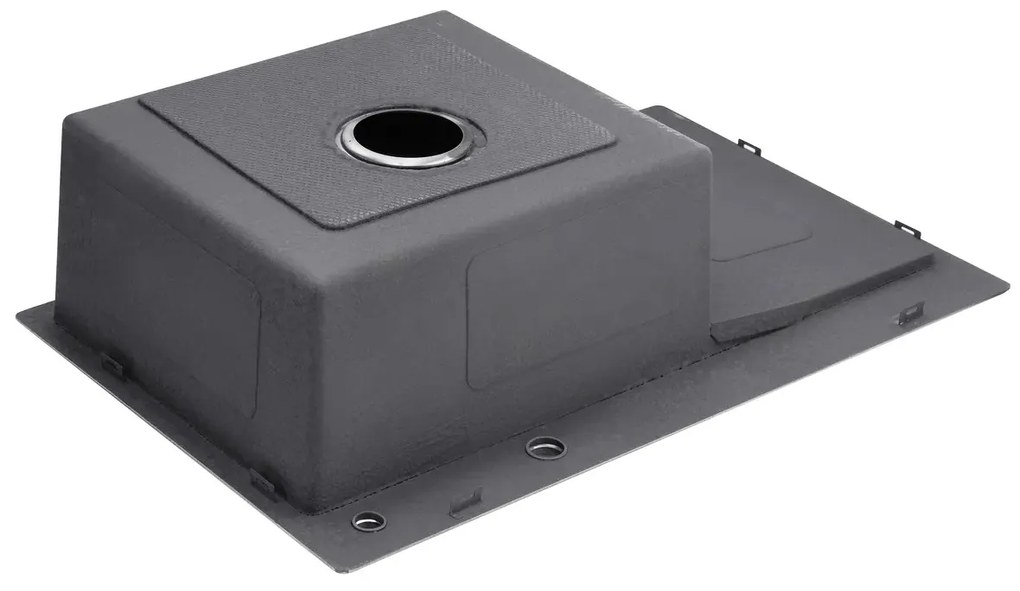 Erga HD, 1-komorový oceľový drez 780x490x210 mm, pravý, oceľová, ERG-MLS-HD7849R