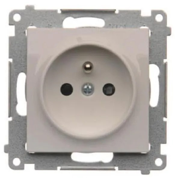 DGZ1Z/11 Jednoduchá zásuvka s uzemnením biela