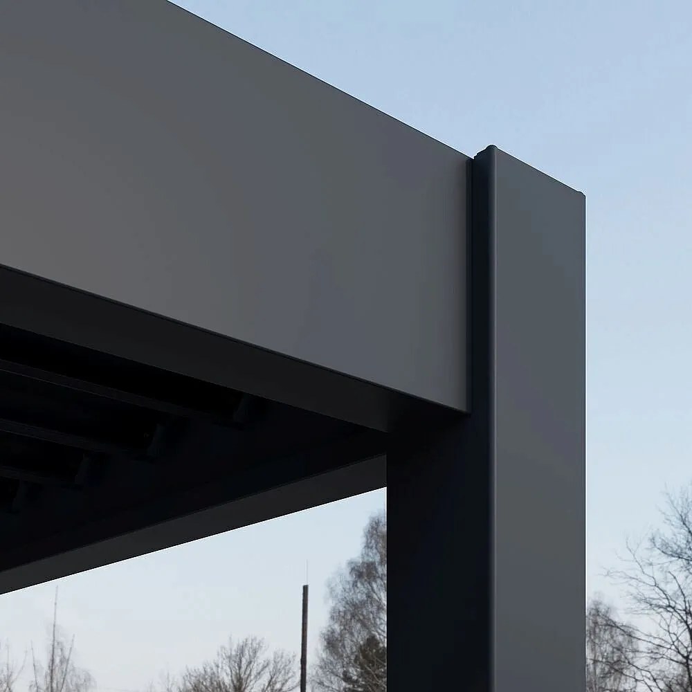 DEOKORK Záhradná hliníková pergola do steny 6x4 m (antracit)