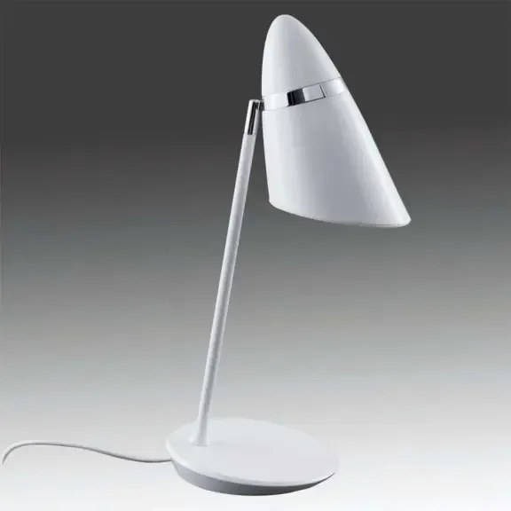 Dizajnová stolová lampa Elmo biela