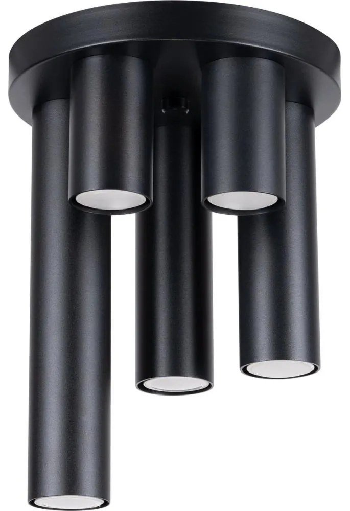 Sollux SL.1467 - Bodové svietidlo LAGOS 5xGU10/10W/230V čierna