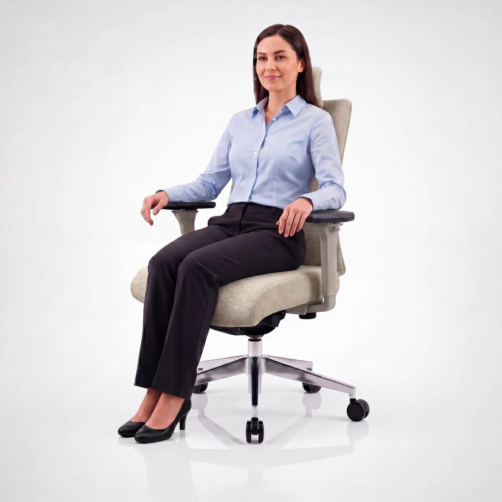 Ergonomická kancelárska stolička svetlobéžová VECTOR