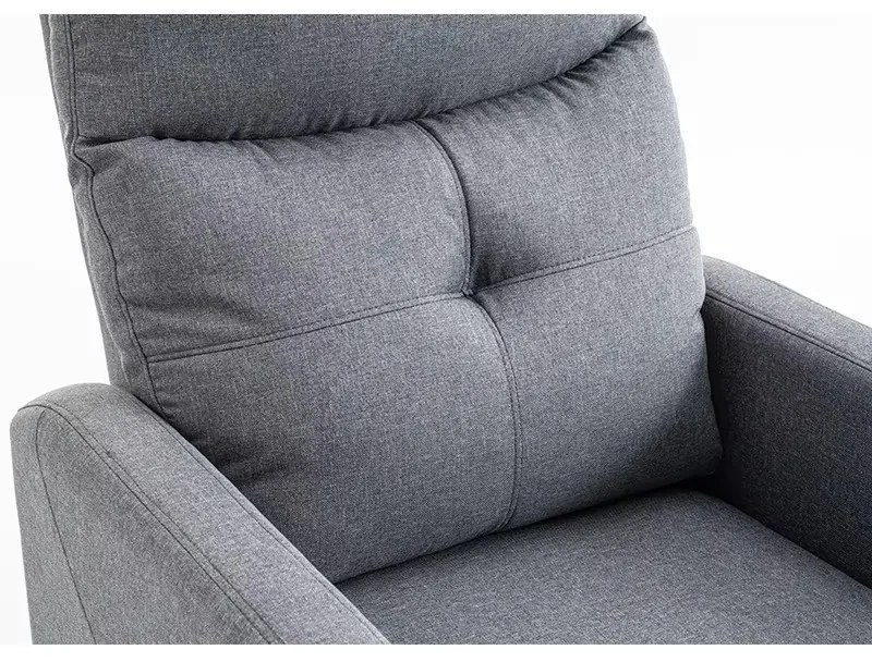Relaxačné polohovateľné TV kreslo MODO — látka, sivá, nosnosť 130 kg