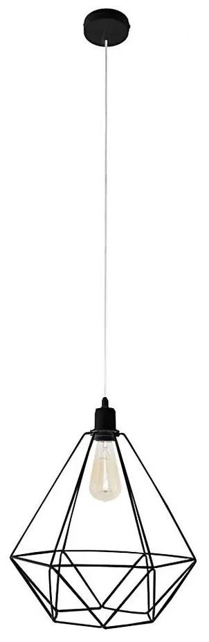 Luster KARO LARGE 1xE27/15W/230V čierna