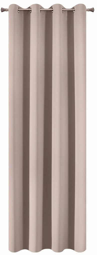 ZATEMŇOVACÍ ZÁVES NA KRÚŽKOCH LOGAN 135X250 CM PÚDROVÁ