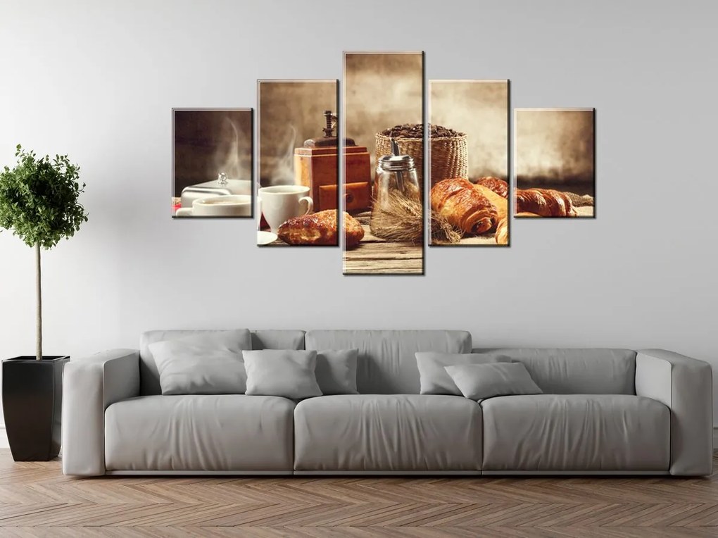 Gario Obraz na plátne Chutné raňajky - 5 dielny Rozmery: 100 x 63 cm
