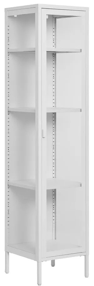 Biela kovová vitrína 40x180 cm Brisbane – House Nordic