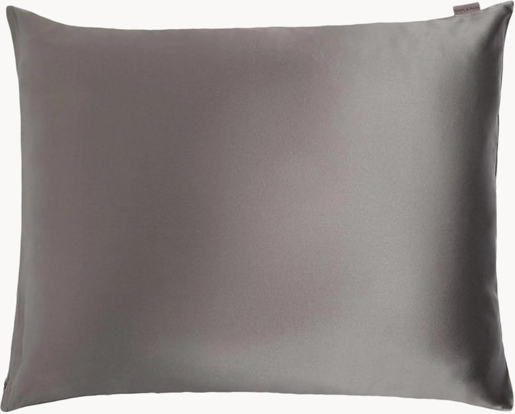 Hodvábna obliečka na vankúš Charcoal