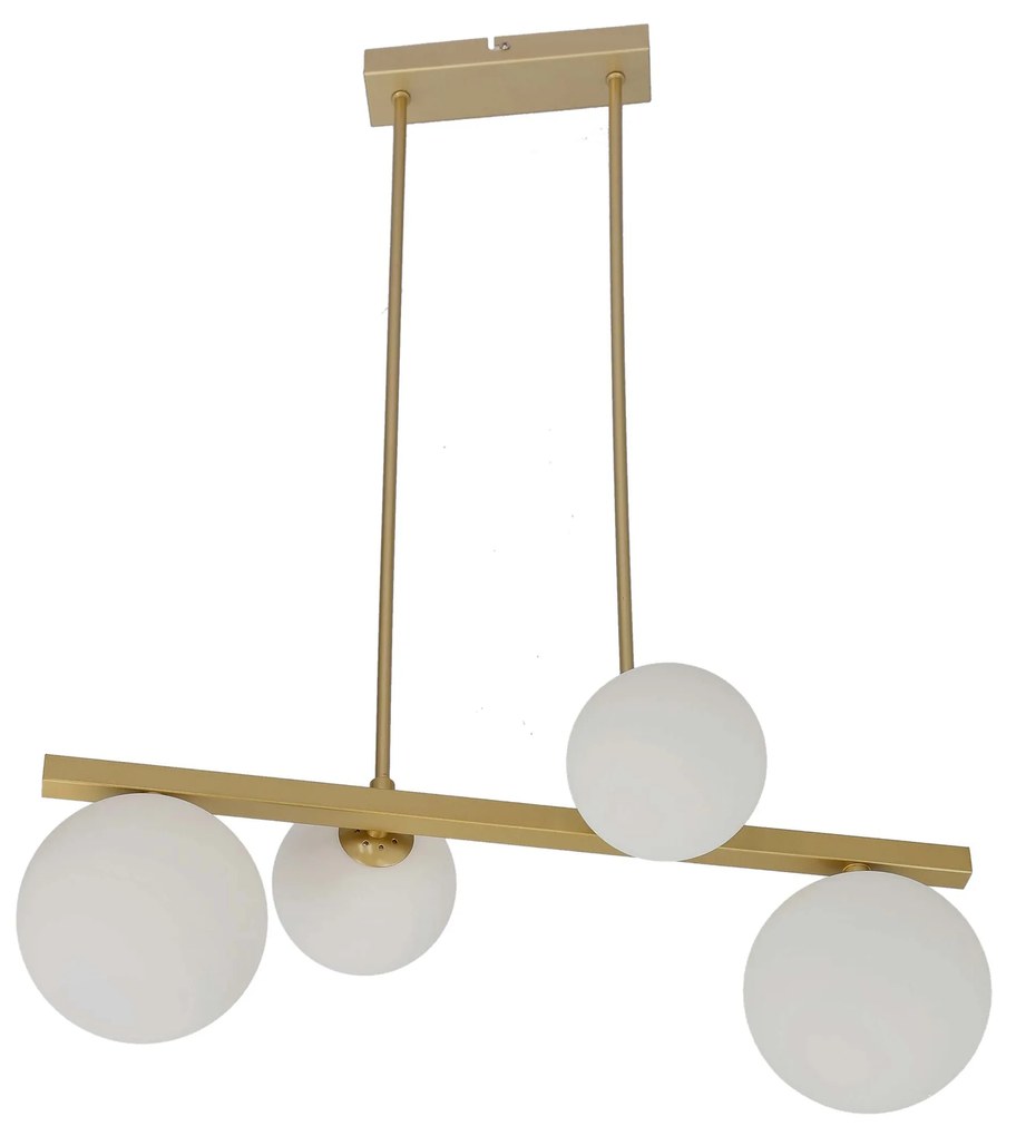 Candellux Mosadzný závesný luster Kama pre žiarovku 4x G9 34-73426