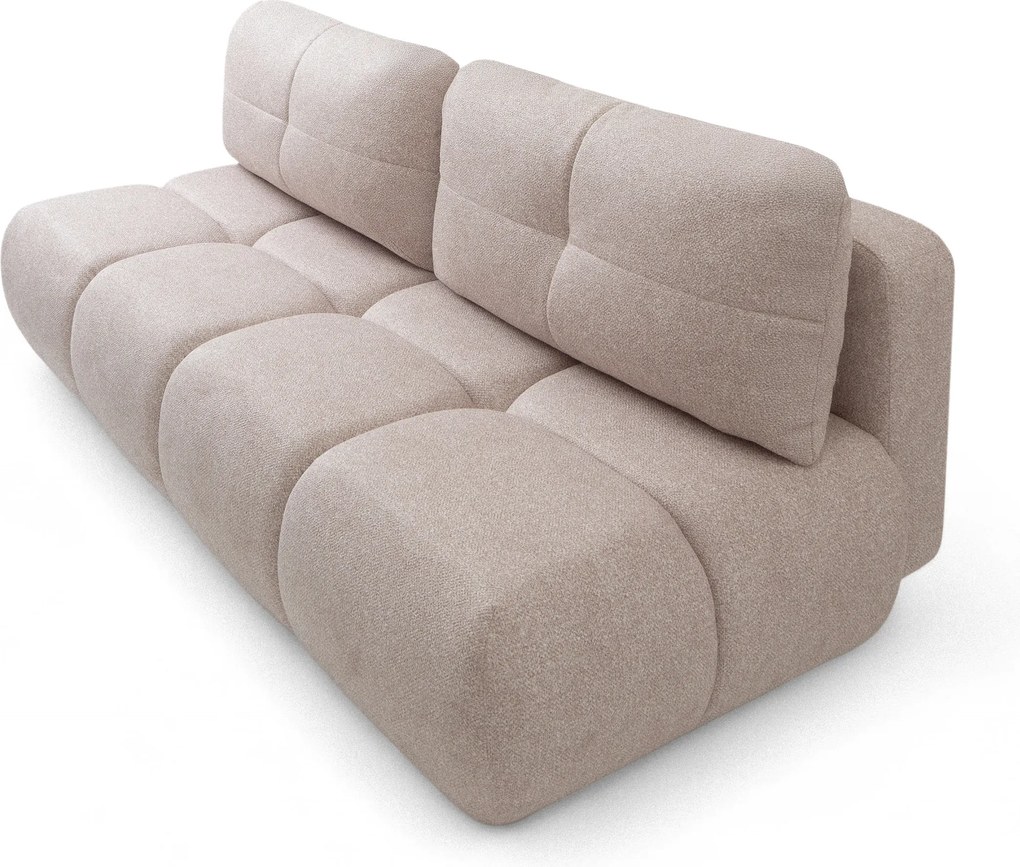 Rozkladacia pohovka Lerio - svetlobéžová hydrofóbna pletenina Blur 02