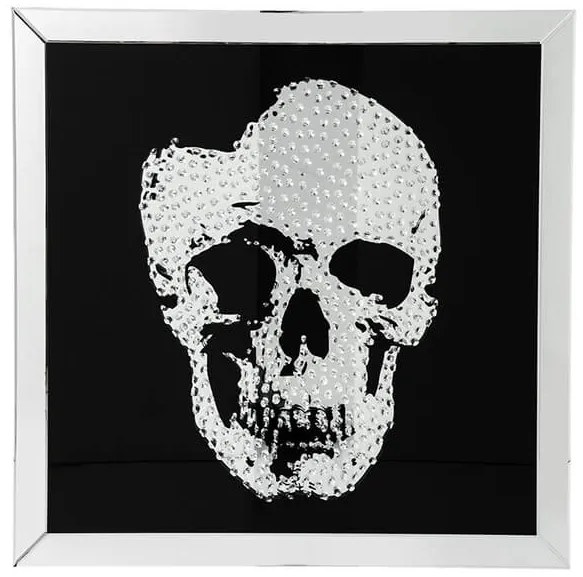 Mirror Skull obraz čierny