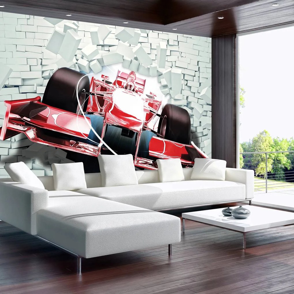 Fototapeta - Červené formuly 1 3D F1 (152,5x104 cm)