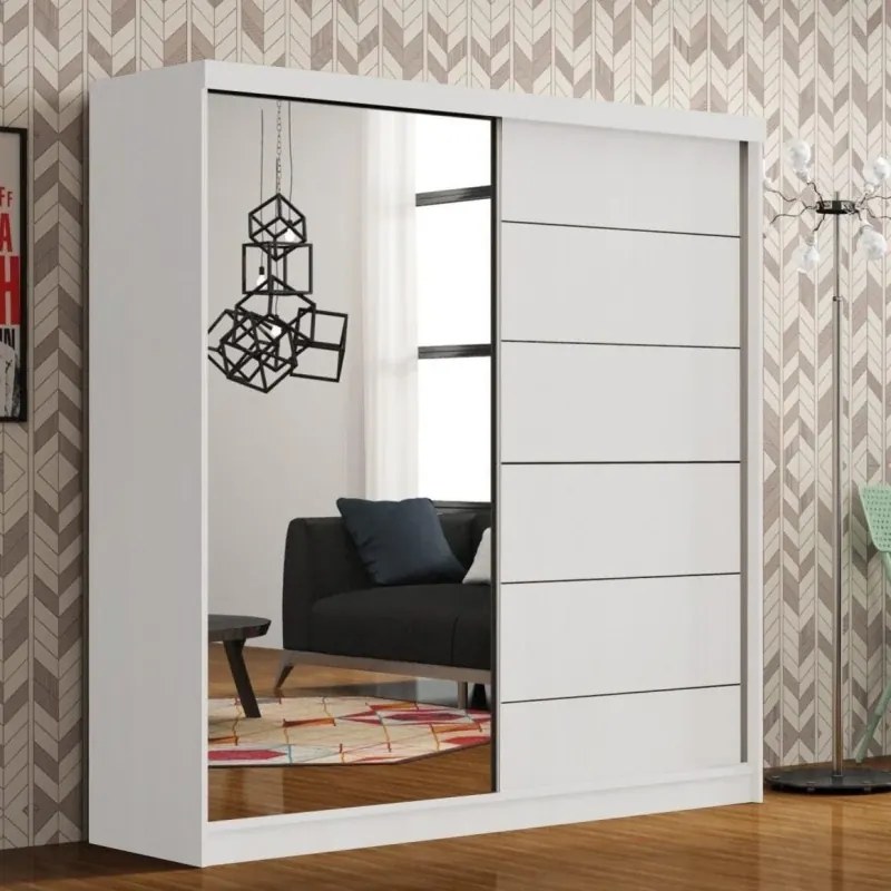 Šatníková skriňa Infinity 150 cm, biala