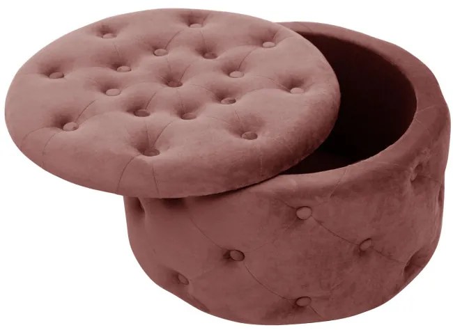Úložná taburetka ALIA pudrovo ružová