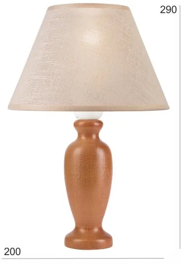 Stolná lampa AMFORA 1xE27/60W/230V hnedá/buk