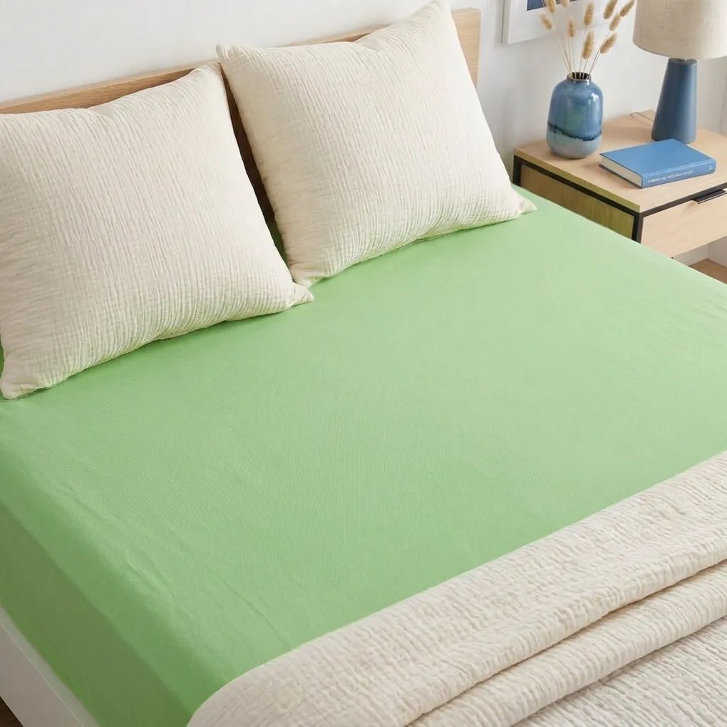 4Home jersey prestieradlo MAKO zelená, 90–100 x 200 cm, 90–100 x 200 cm