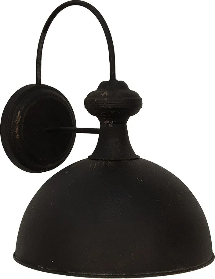 Čierna antik nástenná lampa Bianna - 37*48*35 cm E27/max 1*60W