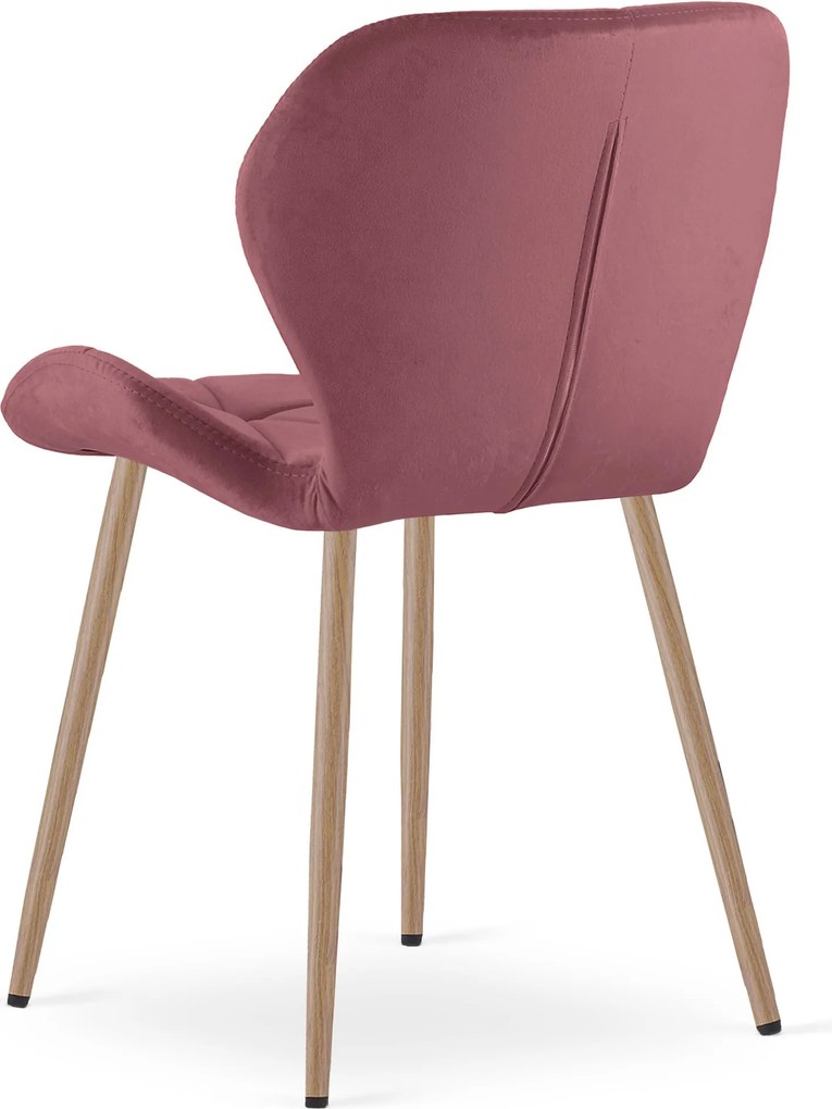 Jedálenská stolička MANGO VELVET, tmavoružová