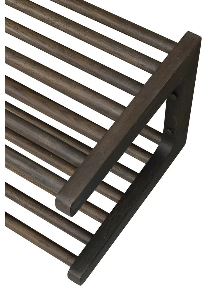 Tmavohnedá závesná polica na topánky z dubového dreva Inverness - Rowico