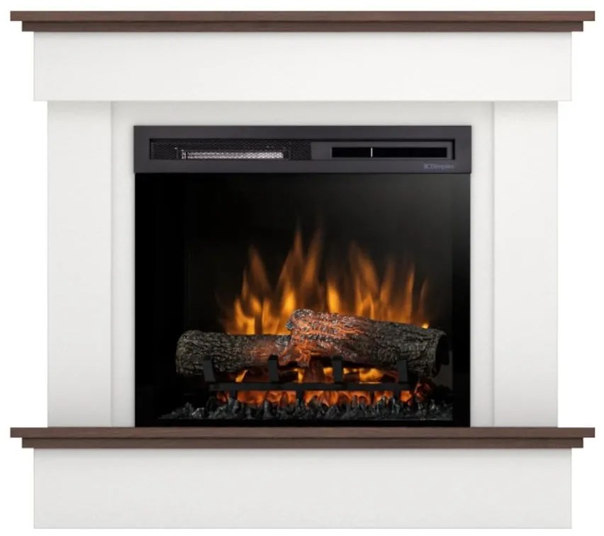 Elektrický krb Tormes 23 biely/tmavý dub