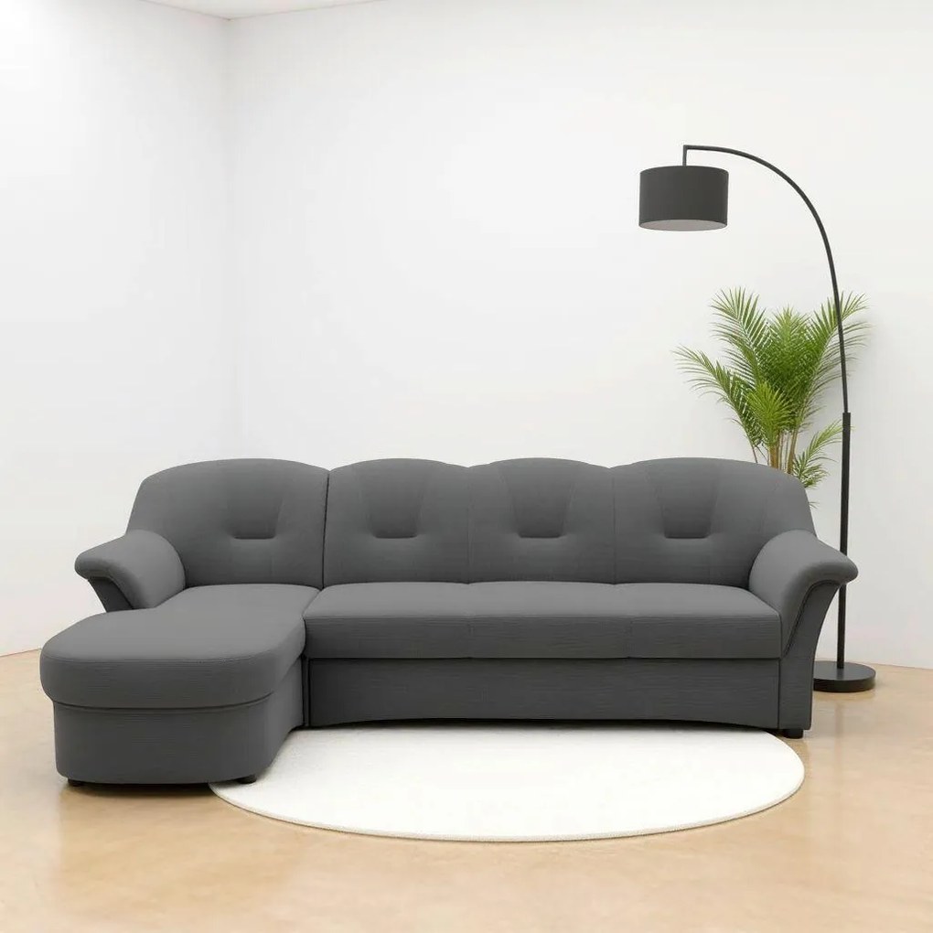 XXXLutz ROHOVÁ SEDAČKA, textil, tmavosivá MID.YOU - Sedačky - 001776009106