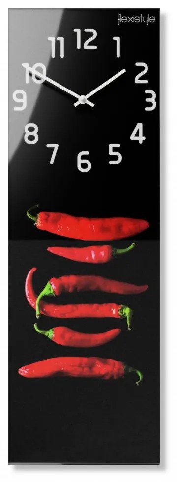 Dizajnové kuchynské hodiny s chilli