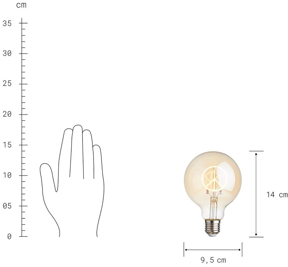 BRIGHT LIGHT LED Lampa 14 cm