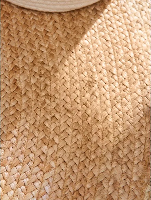 Koberec Hanse Home JUTTA naturálny / krémový / zlatý kruh - Zľavnený kus - nepravidelné prešívanie