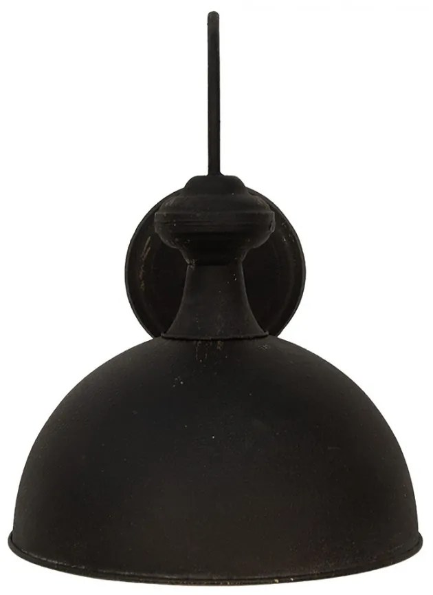 Rustikal čierne nástenné svietidlo Ø35