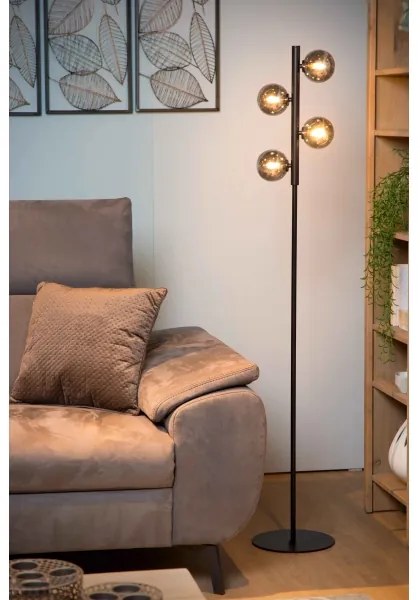 Lucide 45774/04/30 - Stojacia lampa TYCHO 4xG9/28W/230V čierna