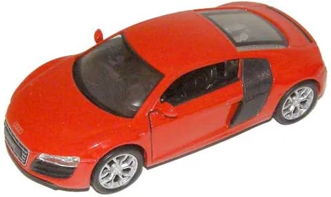 Welly Auto 1:34 Welly Audi R8 V10 červené 12cm