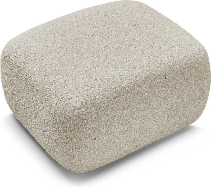 Béžová podnožka z textílie buklé Montaigne – Bobochic Paris