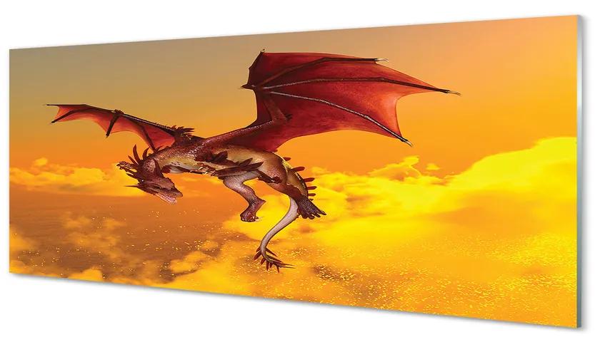 Obraz plexi Zamračené oblohy drak 120x60 cm