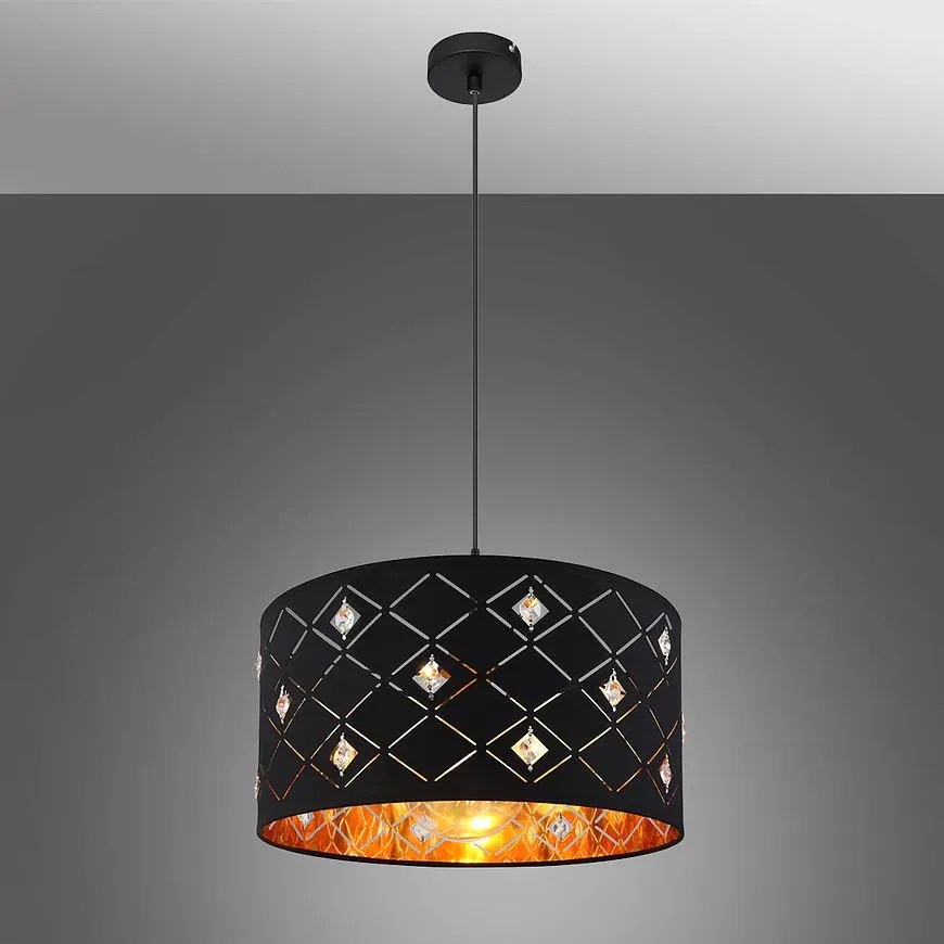 Luster 15448H LW1 čierno-zlatý