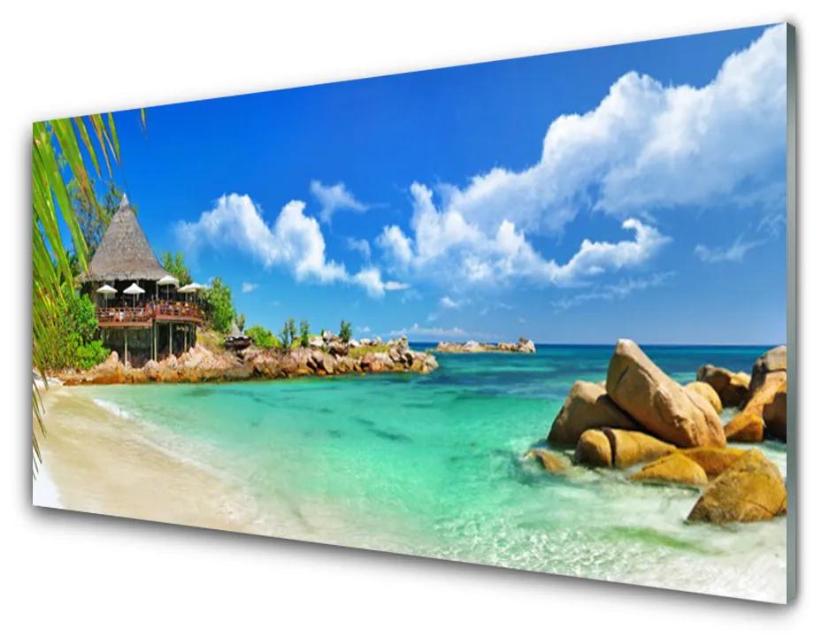 Skleneny obraz Pláž more príroda 125x50 cm