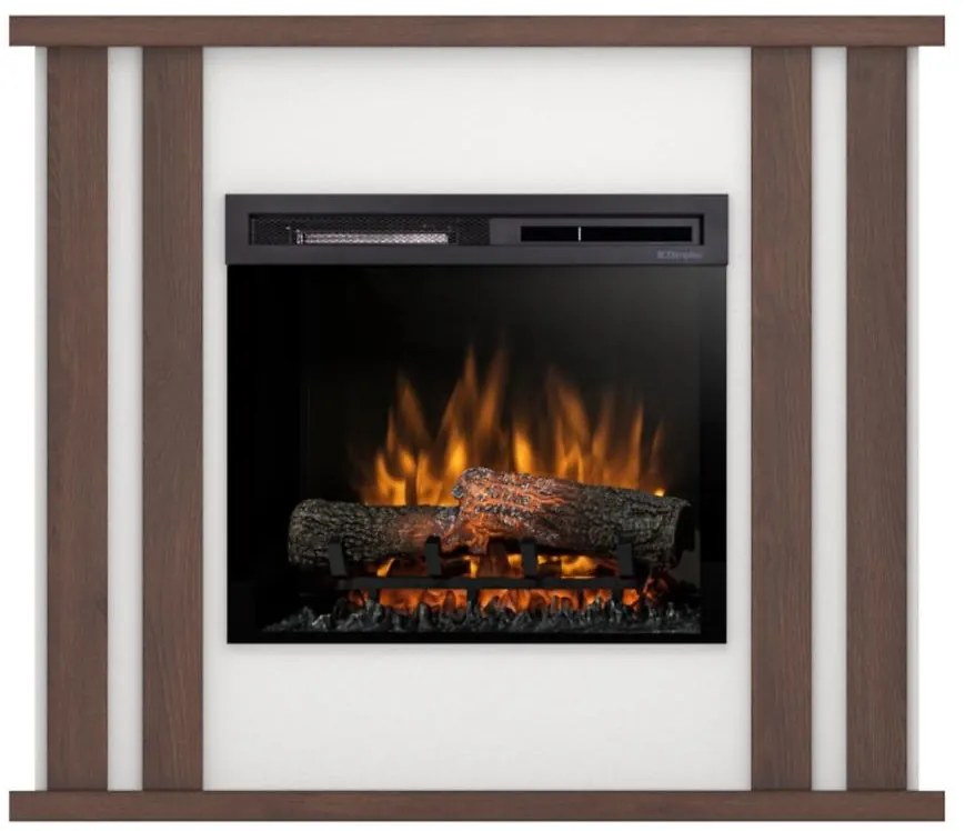 Elektrický krb Kelso 23 biely/tmavý dub