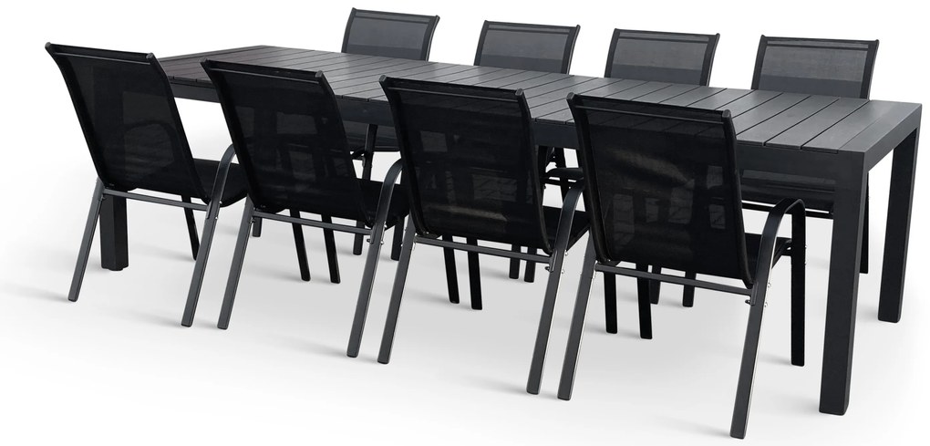 Záhradný jedálenský set Grande Pasto + 8x kovová stolička Ramada