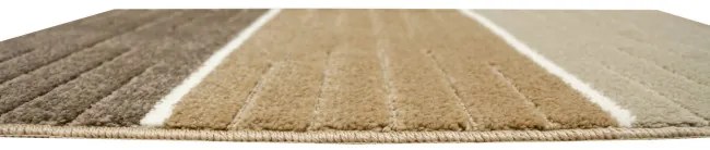 Sada kúpeľňových koberčekov COMO béžová / krémová, pruhy