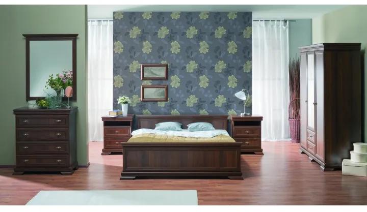 Rustikálna manželská posteľ s roštom Kora KLS 160 - samoa king