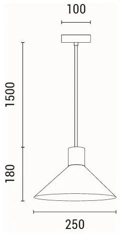Luster na lanku 1xE27/15W/230V šedá