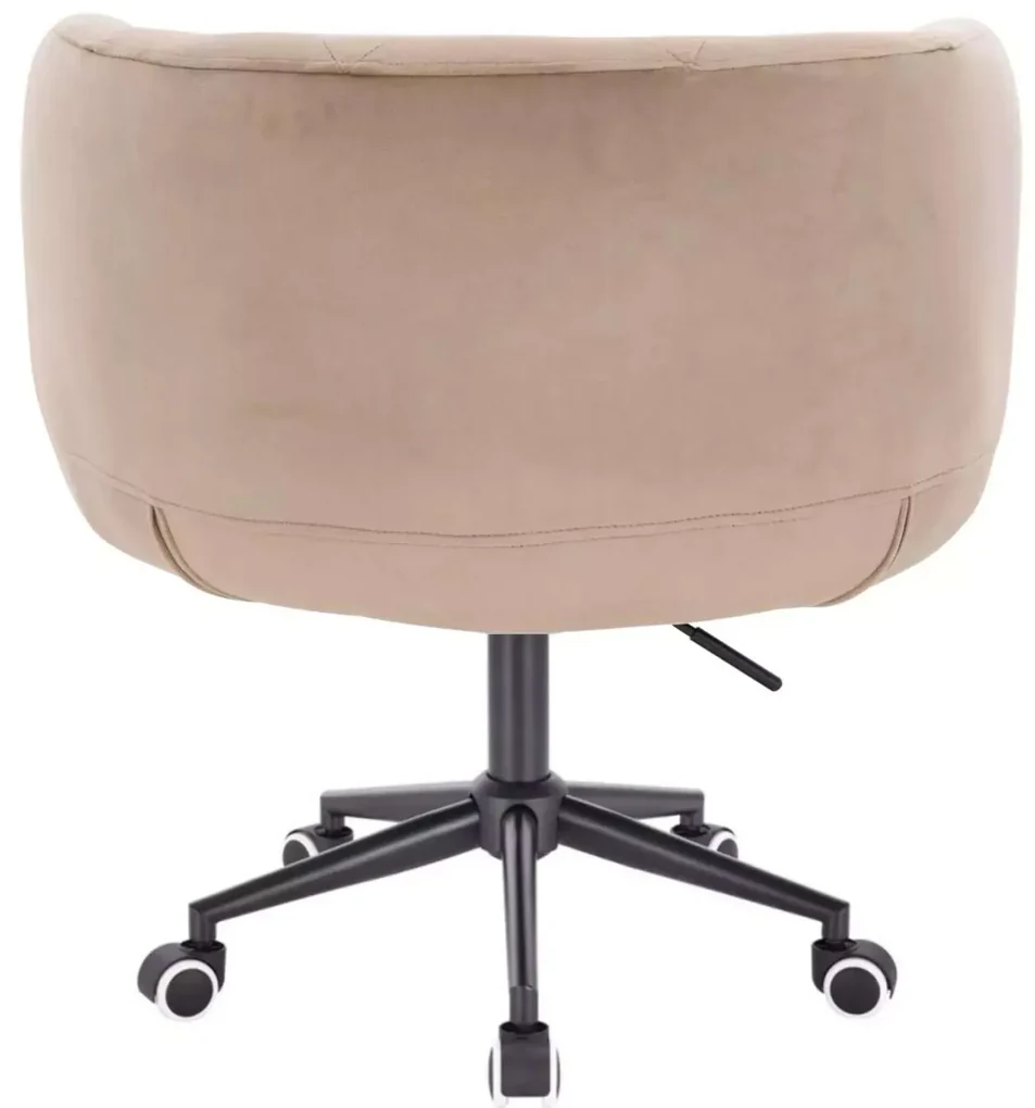 LuxuryForm DESIGN Kreslo MONTANA VELUR na čiernej podstave s kolieskami - latte