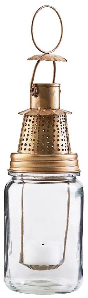 House Doctor Mosadzný lampáš Fhia Antique Brass