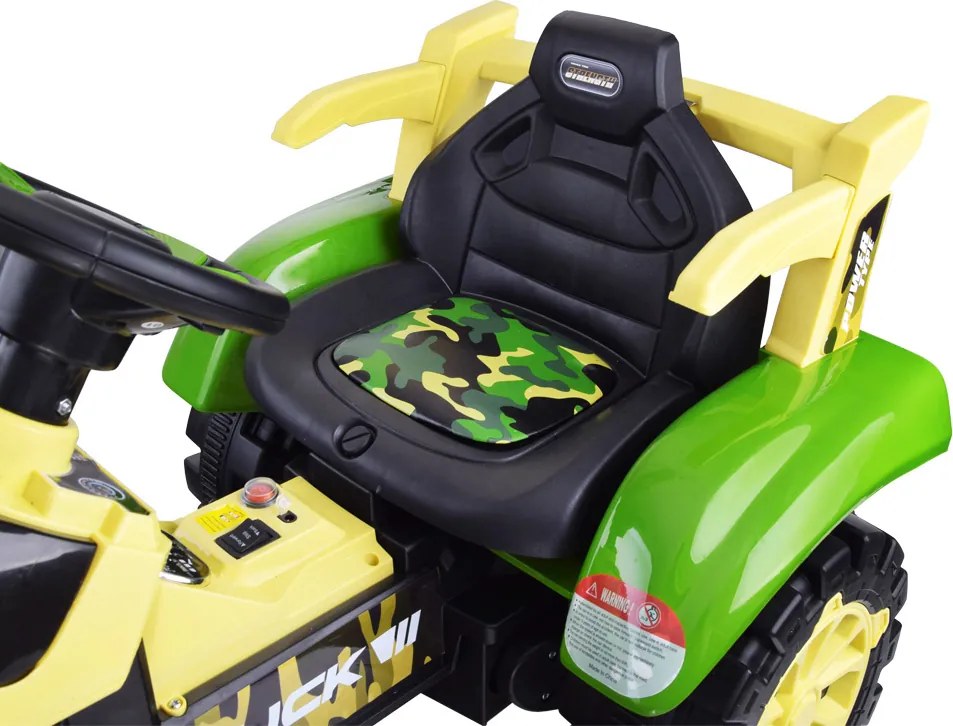 JOKOMISIADA Traktor s prívesom na akumulátor, svietiaci, zelený PA0234